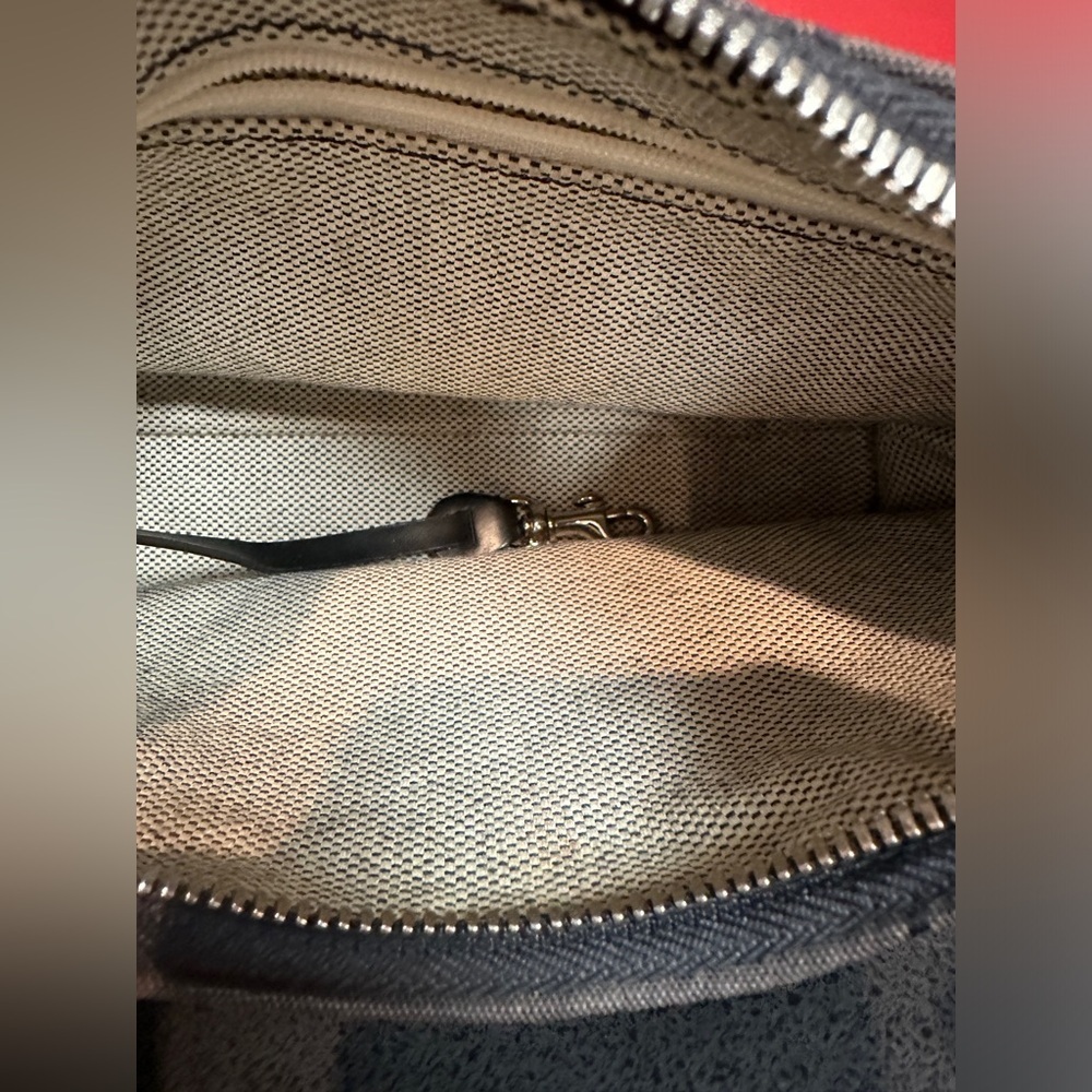 Dooney & Burke Small Gray & Black Signature Logo Handbag 8.5”x3”x5” - Picture 8 of 15